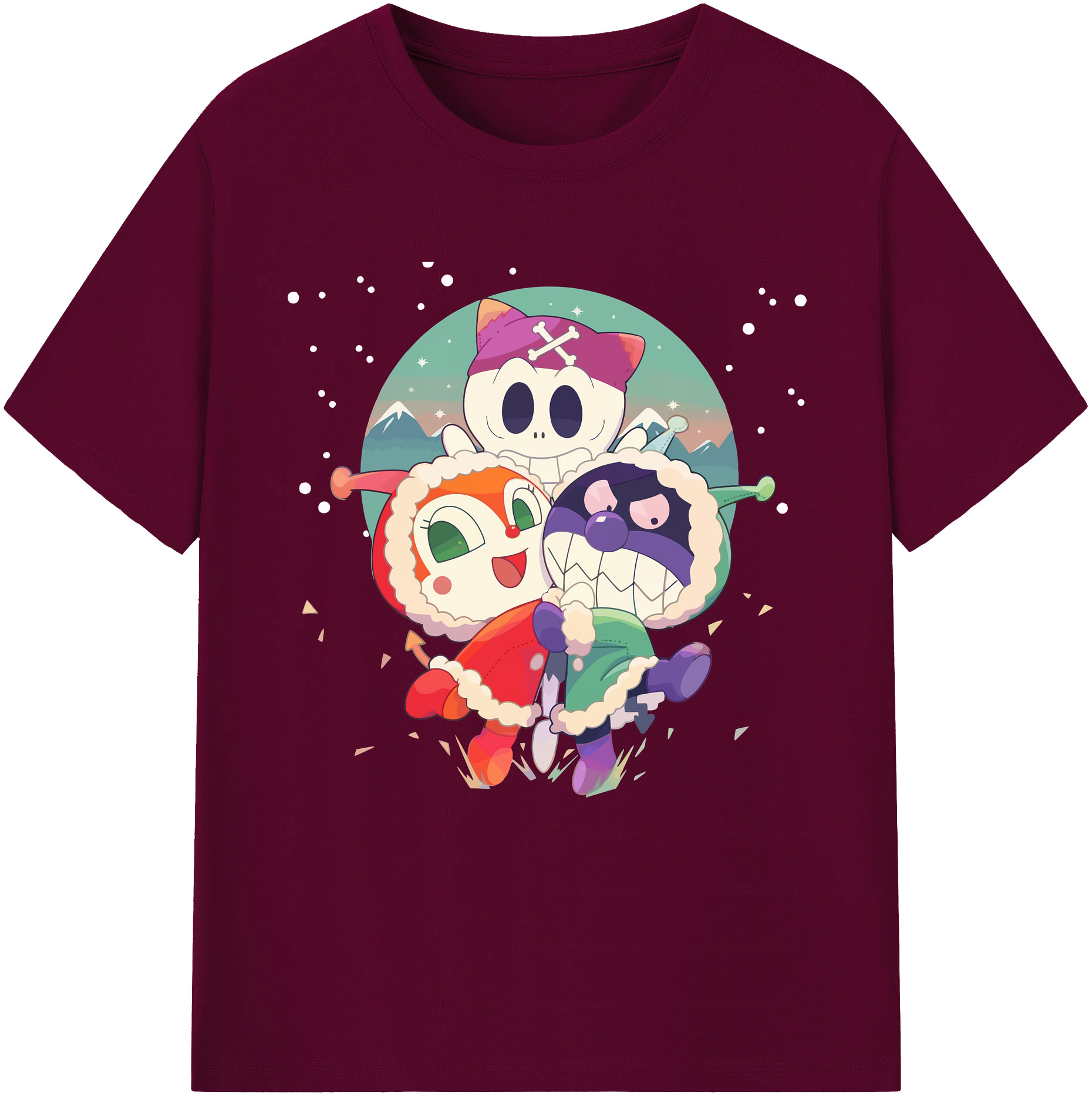 （画像用） アンパンマン Anpanman レディースカジュアルプリントTシャツ（綿100％）